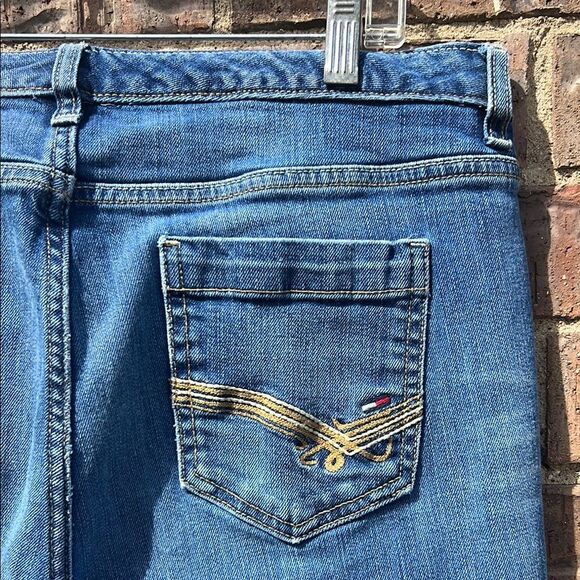Tommy Hilfiger Women’s Flare Bootcut Vintage 2008 Blue Jeans 34 inch Y2K - Picture 8 of 16